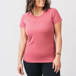 Zyia Poppy Chevron Short Sleeve